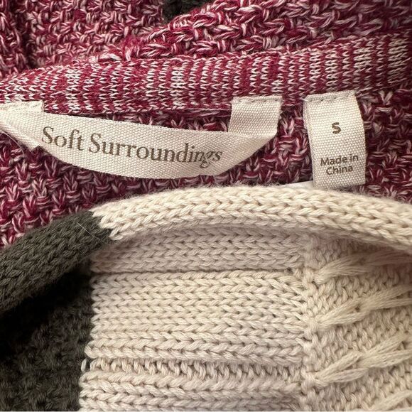 Soft Surroundings Striped Colorblock Cardigan Size Small - Picture 8 of 9